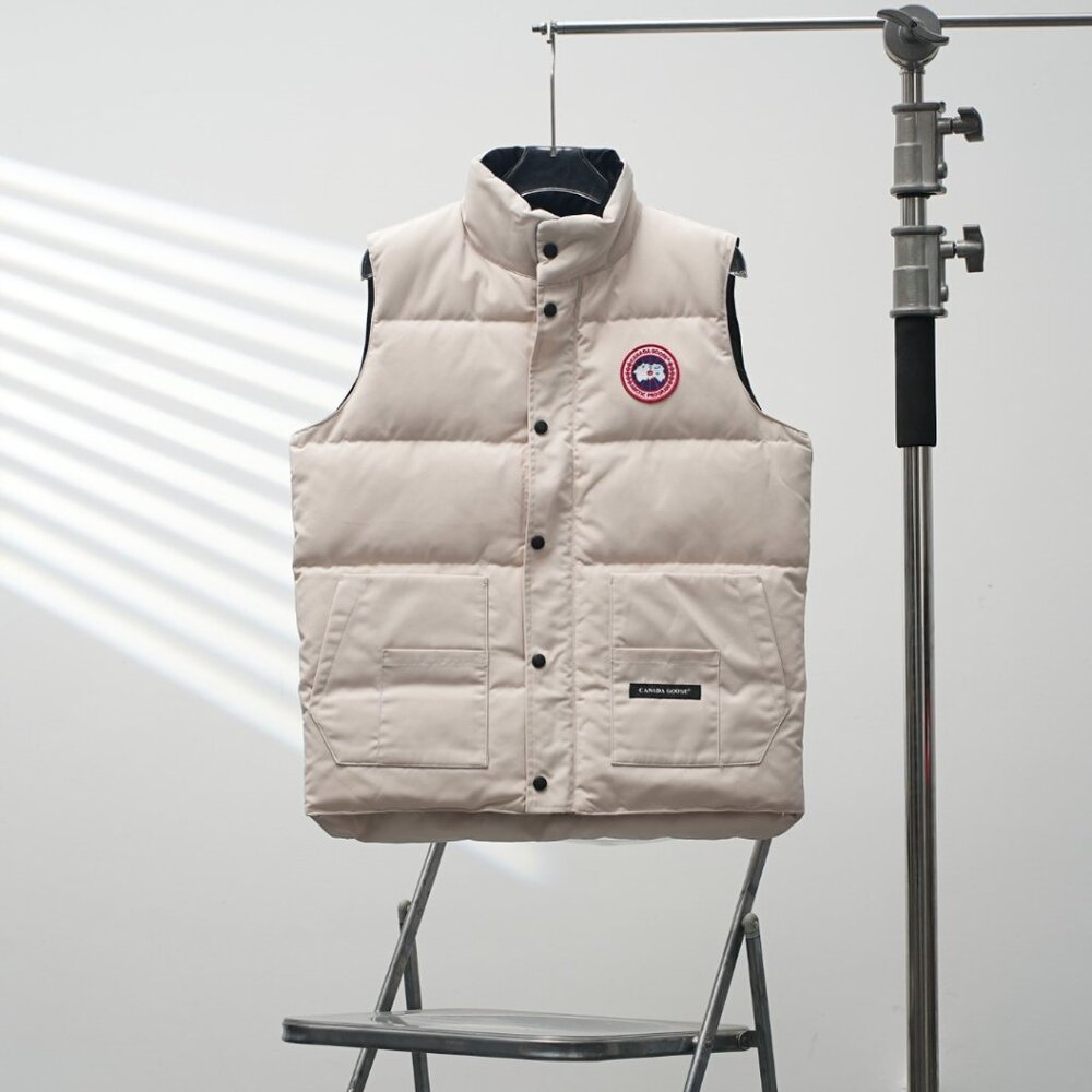 Canada Goose Freestyle Crew down vest in white.